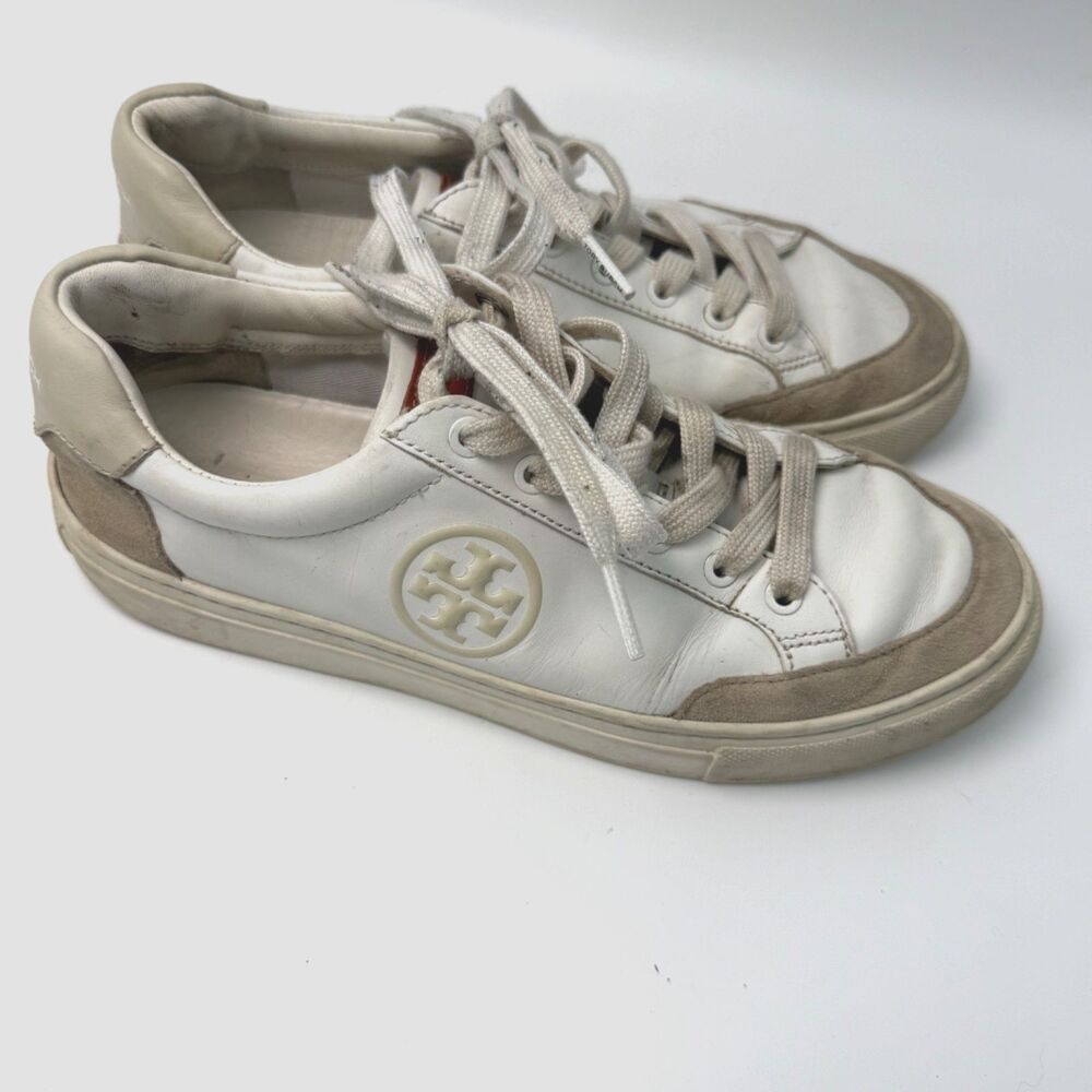 Tory Burch Women's 7 Color‎ Block Signature Logo Leather Sneaker Shoes